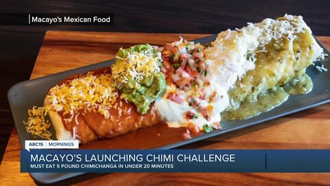 Macayo's launching chimichanga food challenge