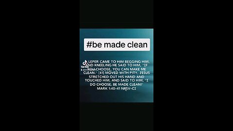 be made clean #biblebuild #bibleverseoftheday📖😇 #biblescripture #Bible