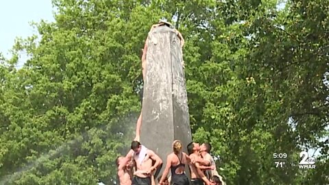 US Naval Academy class of 2026 conquers the Herndon Climb