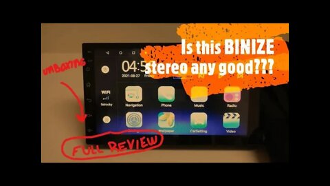 BINIZE Android 7" touch screen car stereo unboxing/REVIEW