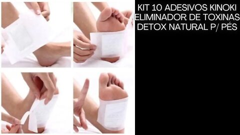 KIT 10 ADESIVOS KINOKI ELIMINADOR DE TOXINAS DETOX NATURAL P/ PÉS