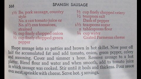 The Modern Family Cookbook: Spanish Sausage