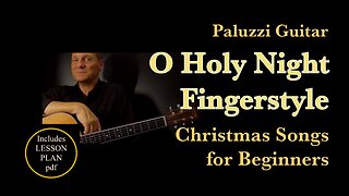 O Holy Night Fingerstyle Guitar Lesson for Beginners [Christmas Holiday Songs]