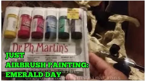 Airbrush Painting Emerald Green paint day