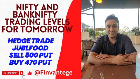 index level nifty and bank nifty for 22 august | jublfood hedge trade | option writing #finvantege