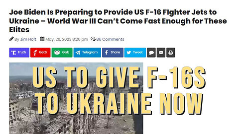 "Joe Biden" Sending F-16s to Ukraine Next - Bakhmut (Allegedly) Falls To Russia