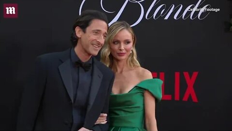 Video: Adrien Brody and Georgina Chapman stun at the 'Blonde' premiere