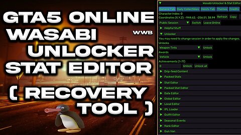 Wasabi Unlocker & Stat Editor (Free) | GTA 5 ONLINE [1.67] | Undetected & Unlocks