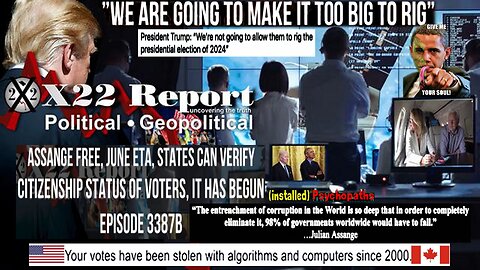 Ep. 3387b - Assange Free, June ETA, States Can Verify Citizenship Status Of Voters, It Has Begun