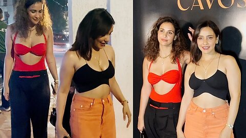 Hottest Sisters Aisha Sharma & Neha Sharma Looks Ravishing In Glamorous Outfits At Cavos Resto😍💖📸