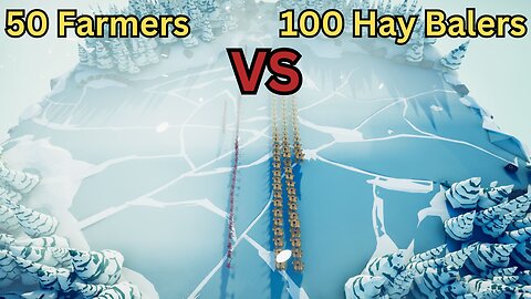 50 Farmers Versus 100 Hay Balers || Totally Accurate Battle Simulator