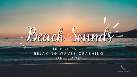 😴 Fall Asleep Fast 😴 - Beach Waves Relaxation | Calm Sleep | White Noise | 10 Hours