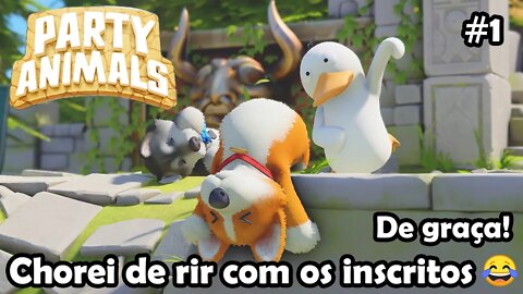 Jogando com os Inscritos #1 - Party Animals - Gameplay PT BR