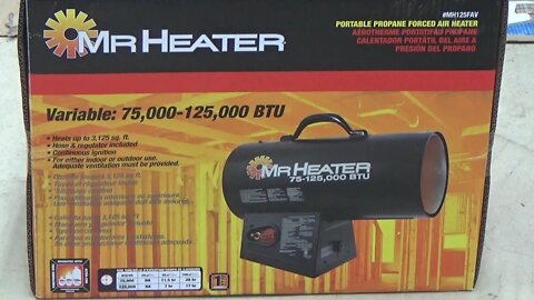 Mr. Heater 75,000 - 125,000 BTU Shop Heater!