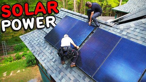 Installing 39 solar panels