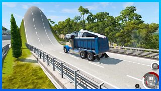 Cars vs Giant Bulge #310 – BeamNG Drive Crashes