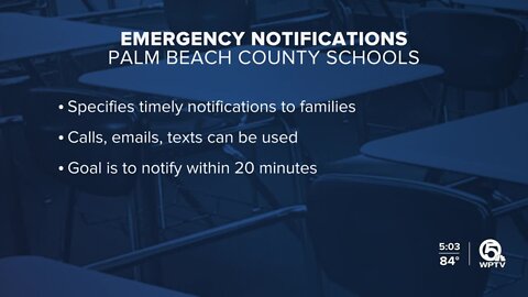 Palm Beach County schools unveil guidelines for alerting parents about emergencies