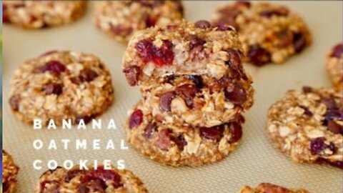 Banana Oatmeal Cookies | Easy No Eggs No Flour No Sugar Cookie Recipe