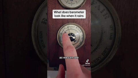 What barometer looks like when rain begins