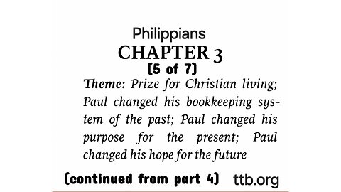 Philippians Chapter 3 (Bible Study) (5 of 7)