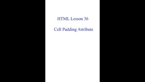 HTML Lesson 36