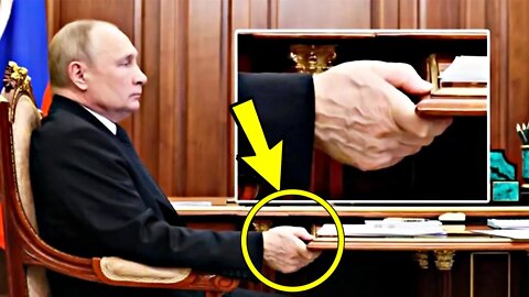 Putin seen gripping table so hard his veins start to bulge