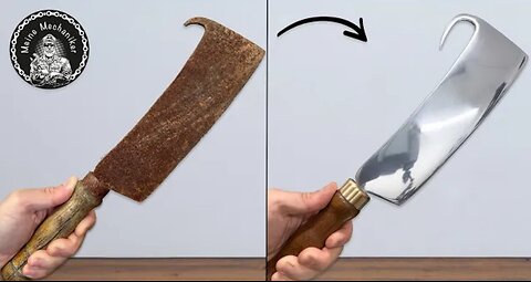 Rusty Broken Meat Cleaver Restoration - Restoration Videos