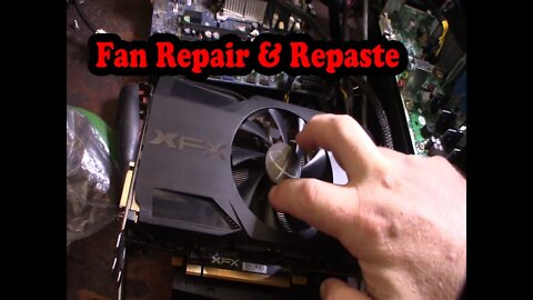 XFX GPU Failed Fan Replacement & Thermal Compound Repaste Mining Video Card paste