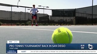 Pro tennis tournament coming to San Diego in late September