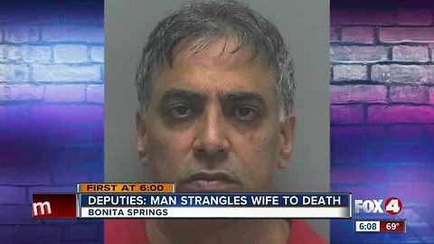 Bonita Springs man charged with fatally strangulating his wife over infidelity