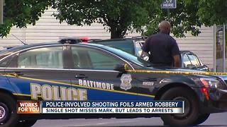 Police-involved shooting foils armed robbery