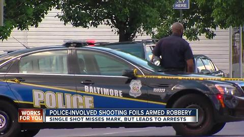 Police-involved shooting foils armed robbery