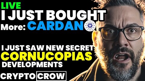 LIVE! Bought more Cardano, Had A Private Viewing of Cornucopias!