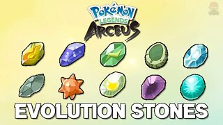 Pokemon Legends Arceus - Complete In-Depth Evolution Stones Guide