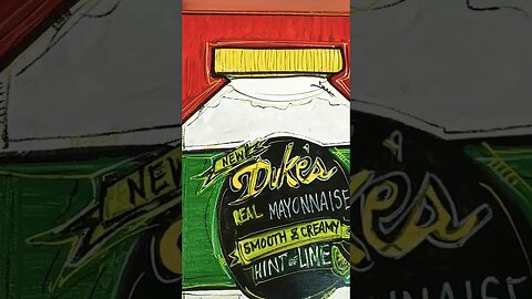 Duke's Mayonnaise Hint of Lime painting by Mister 8 #folkart #outsiderart #dukesmayonnaise #mister8