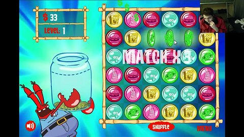 SpongeBob SquarePants Mr Krab Makes Cents Level 2 Walkthrough Gameplay With Live Commentary