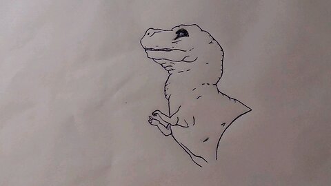 Carnosaur hand drawn