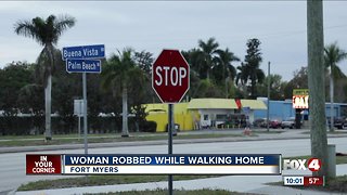 Woman robbed while walking home Fort Myes