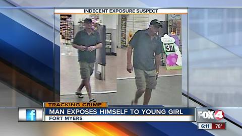 Man wanted for exposing himself to young girl in Walmart