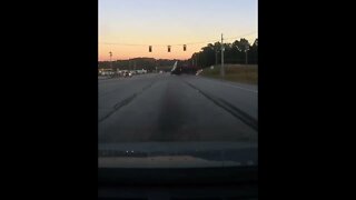 Semi Truck flips while turning #semi