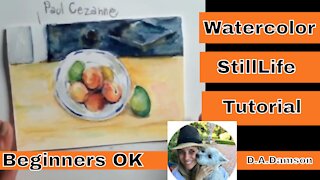 Still Life Art Tutorial - Paul Cezanne Watercolor