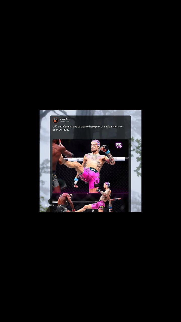 The UFC and Venum must design these pink champion shorts for Sean O'Malley.