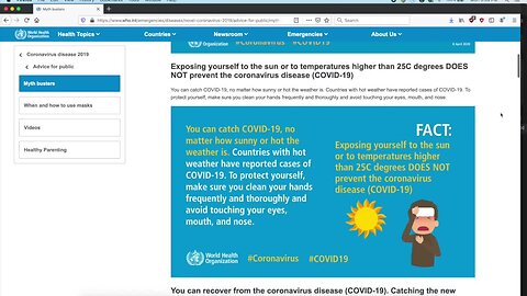 World Health Organization posts myth busters about COVID-19