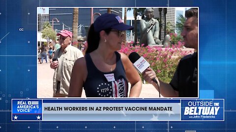 Drew Hernandez Interviews Healthcare Workers at the #StopTheMandate Rally in Phoenix, AZ