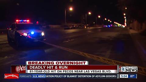 Driver did not stop after hitting pedestrian near Pecos, Canoga