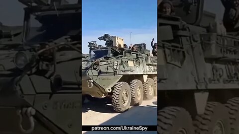 Symbolic Gesture: Ukrainian Flag Flies on Stryker Armored Vehicle During NATO Exercise