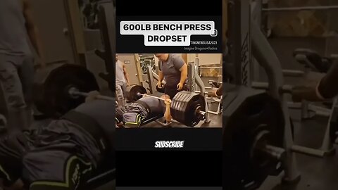 Massive Bench Press: The 600LBS Drop Set Challenge #viral #short