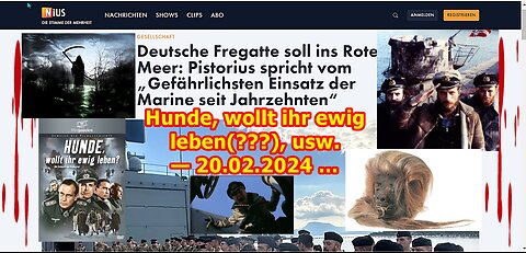 Hunde, wollt ihr ewig leben(???), usw. — 20.02.2024 …