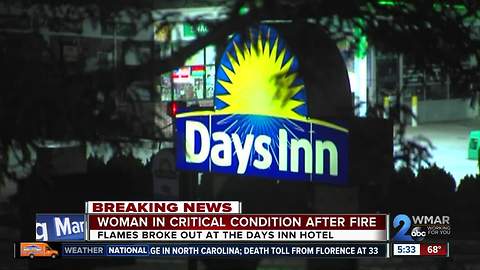 Woman rescued in Days Inn fire in Woodlawn