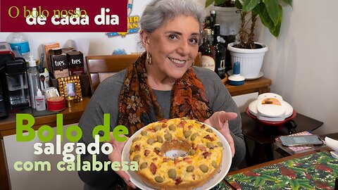 Um bolo salgado. uma aposta pro lanche de domingo